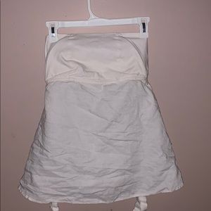 White strap less top